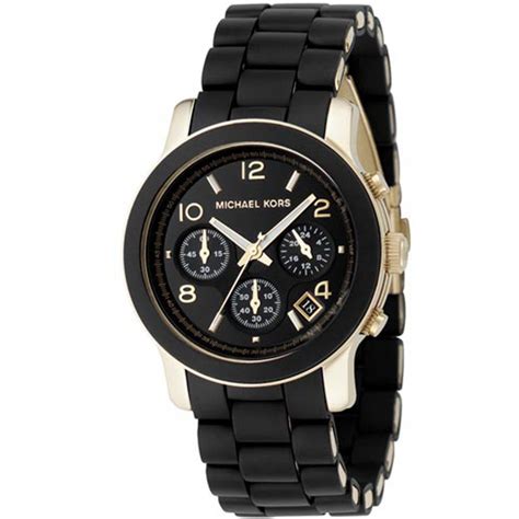 michael kors watch silver band crystal face black chronograph|Amazon.com: Michael Kors Runway Chronograph Silver.